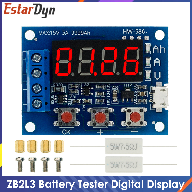 Power Supply Tester - ZB2L3 جهاز اختبار بطارية LED شاشة