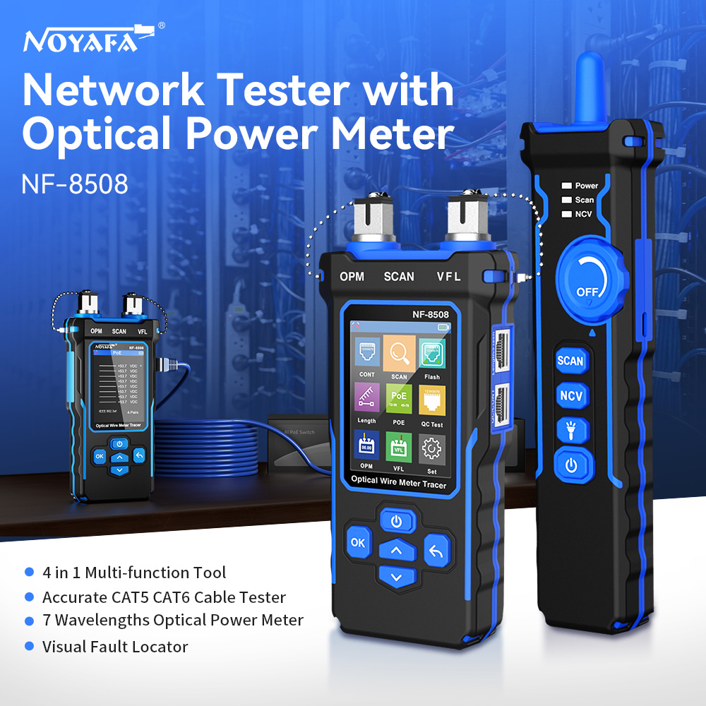 Power Supply Tester - NOYAFA NF-8508 كابل المقتفي LAN البصرية