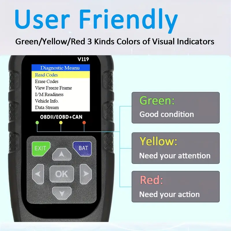 ماسح ضوئي V119 OBD2 لقراءة الأ - مراجعة Power Supply Tester وسعره