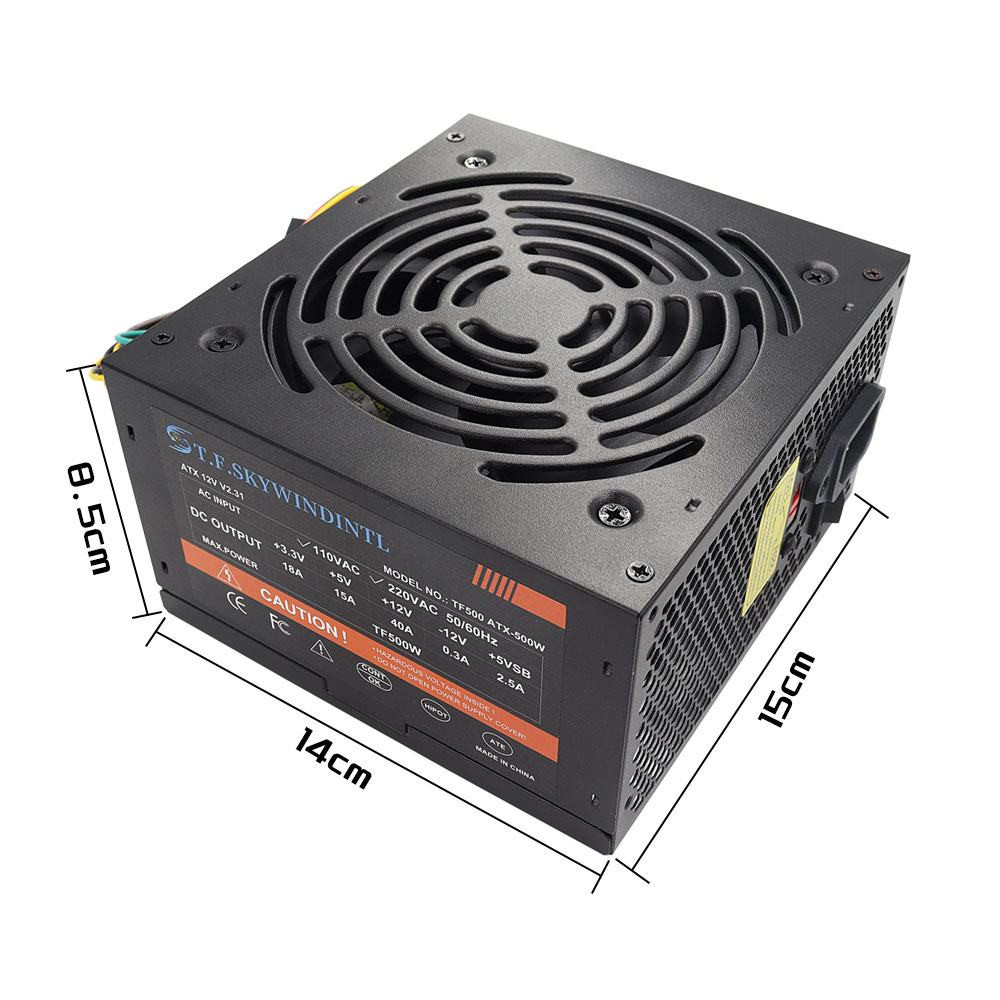 مزود طاقة ATX أسود بقوة 500 وا - مراجعة Power Supply 750W وسعره