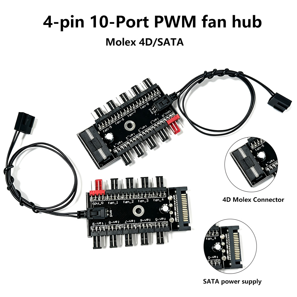 موزع مراوح PWM بـ 10 منافذ، وح - مراجعة Pc Power Supply وسعره